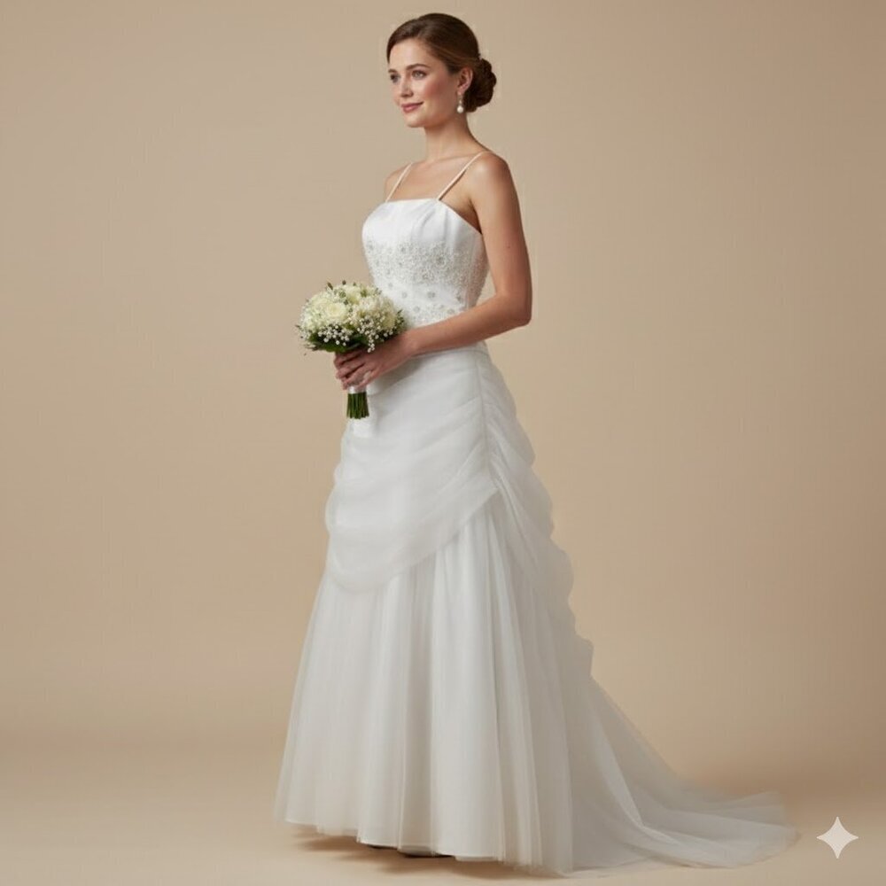 Impression Bridal White Tulle Two Piece  Ballgown NWT